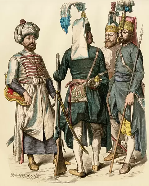 Ottoman Turk soldiers, early 1700s