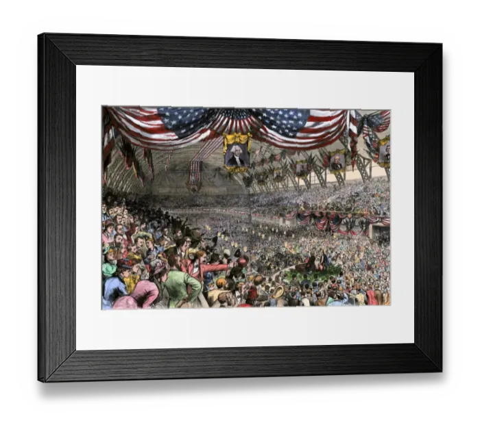 Framed Print : James A. Gafield nominated for president, 1880 Framed Print : James A. Gafield nominated for president, 1880