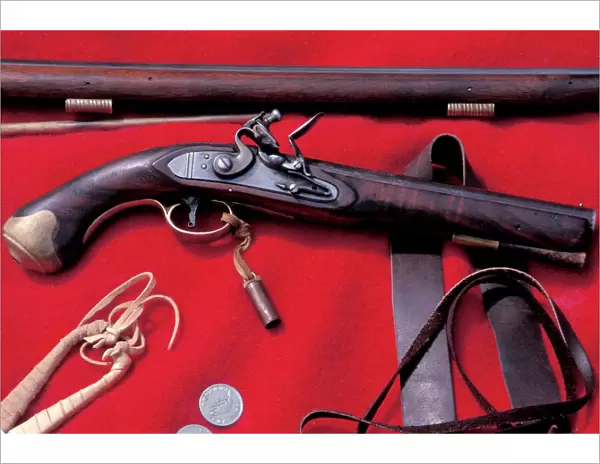 Flintlock pistol used in the fur trade