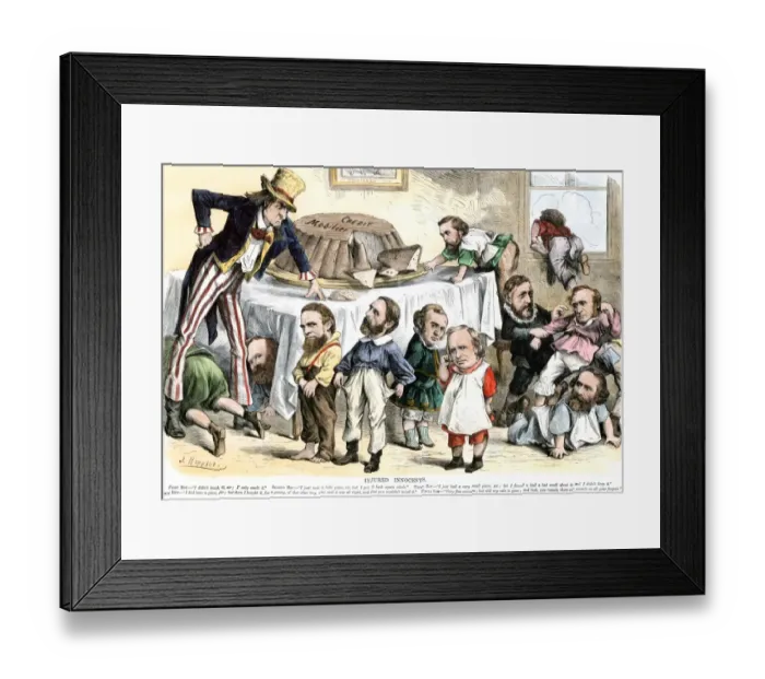 Framed Print : Credit Mobilier cartoon during the Grant Administration, 1873 Framed Print : Credit Mobilier cartoon during the Grant Administration, 1873
