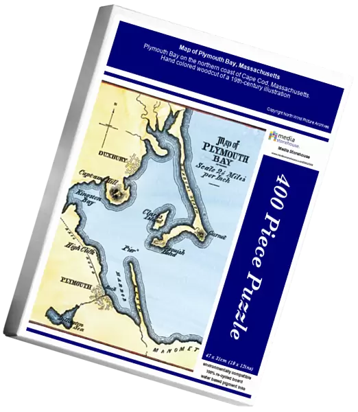 Map of Plymouth Bay, Massachusetts