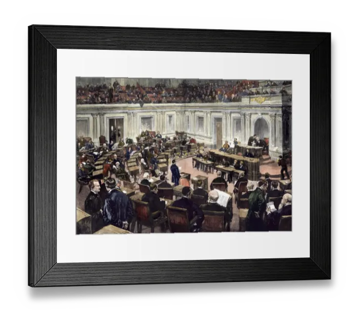 Framed Print : US Senate in session, late 1800s