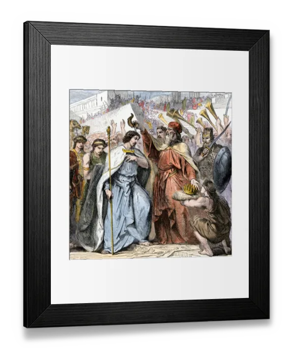 Framed Print : David anointed King of Judah and Israel Framed Print : David anointed King of Judah and Israel