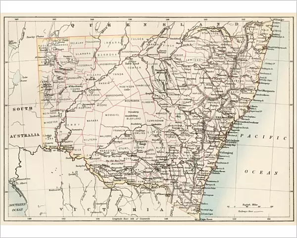 New South Wales map, 1800s