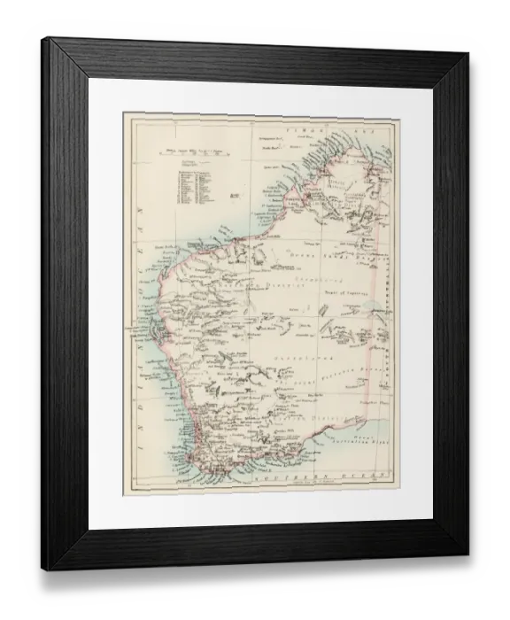 Framed Print : Western Australia province, 1800s Framed Print : Western Australia province, 1800s
