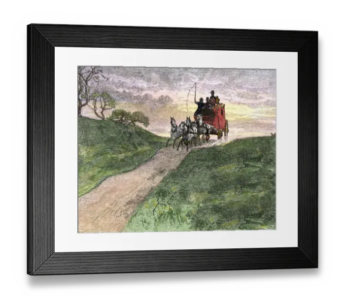 Framed Print : Stagecoach travel Framed Print : Stagecoach travel