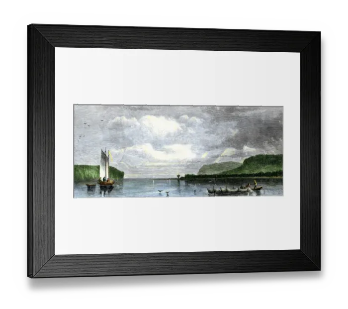Framed Print : Lake Superior fishing boats, 1800s Framed Print : Lake Superior fishing boats, 1800s