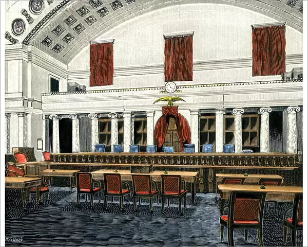 US Supreme Court courtroom, 1890s