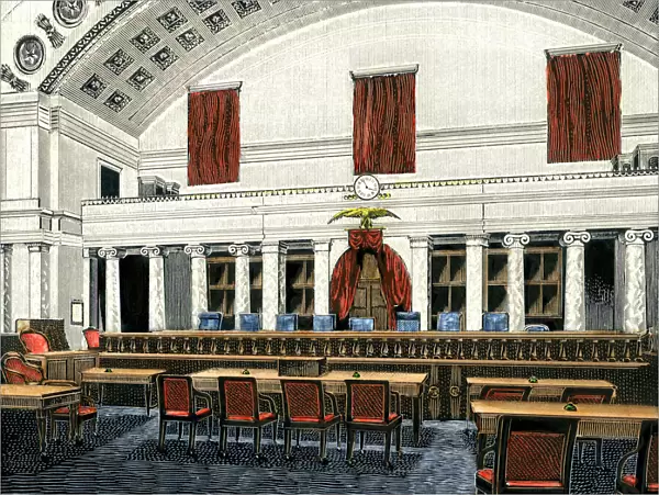 US Supreme Court courtroom, 1890s