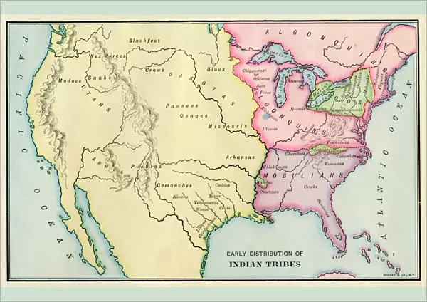 American Indian tribe locations about 1700
