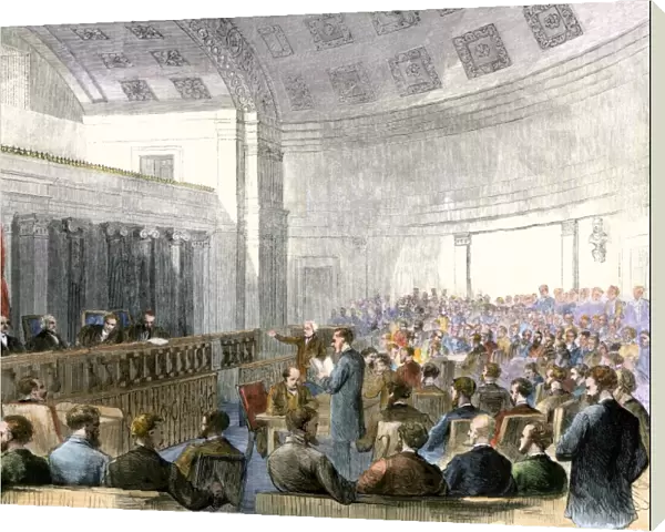 US Supreme Court hearing a Mississippi injunction case, 1867