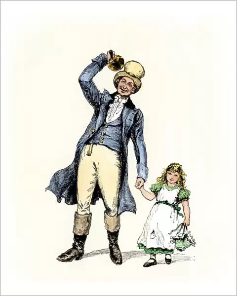 Town crier with a lost child