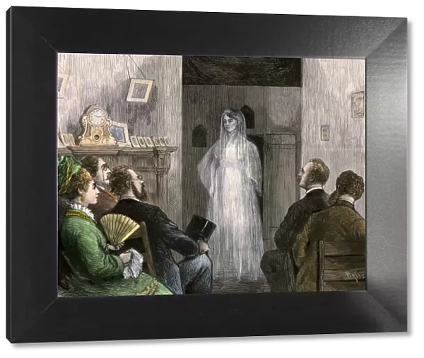 Ghost of Annie Morgan appearing before a seance, 1870s