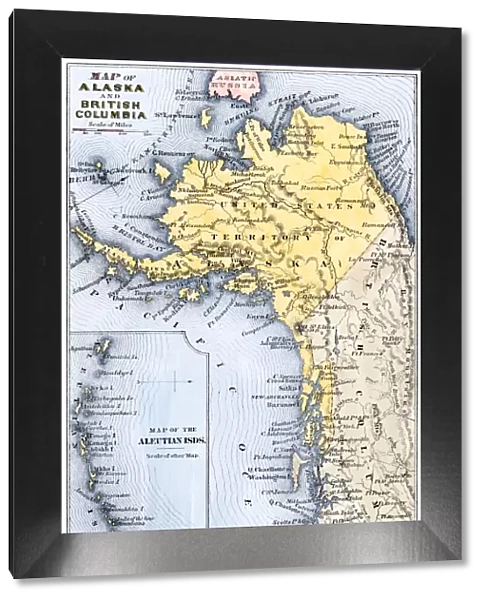 Alaska and British Columbia map, 1872