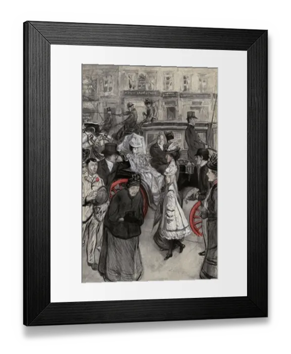 Framed Print : Urban life, circa 1900 Framed Print : Urban life, circa 1900