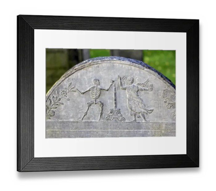 Framed Print : Colonial gravestone in Boston, Massachusetts Framed Print : Colonial gravestone in Boston, Massachusetts