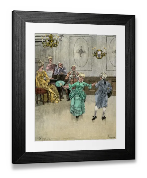 Framed Print : Learning the minuet Framed Print : Learning the minuet