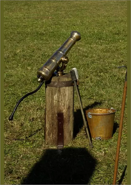 Brass swivel gun, often used as naval artillery, 1700s