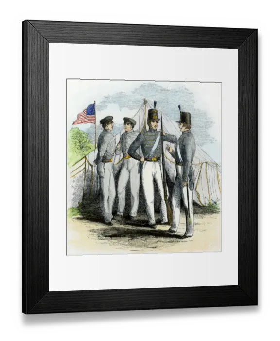 Framed Print : West Point cadets, 1850s Framed Print : West Point cadets, 1850s