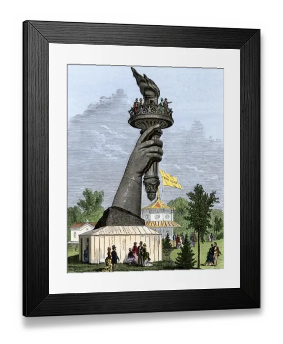 Framed Print : Statue of Liberty torch shown in Philadelphia, 1876 Framed Print : Statue of Liberty torch shown in Philadelphia, 1876