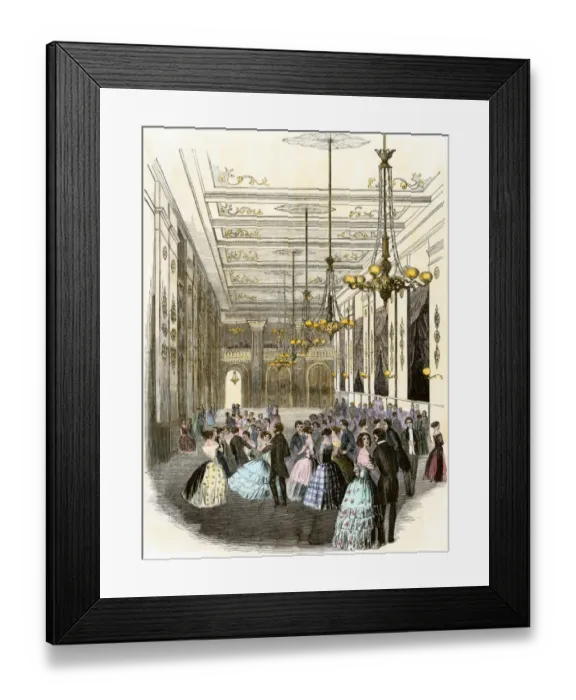 Framed Print : Philadelphia ball, 1800s Framed Print : Philadelphia ball, 1800s