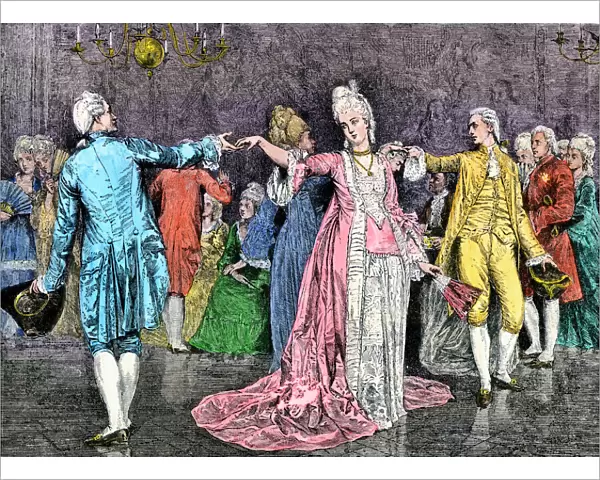Dancing the minuet, 1700s