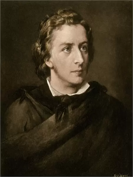 Chopin. Portrait of composer Frederic Chopin.. Photogravure of a 19th century portrait