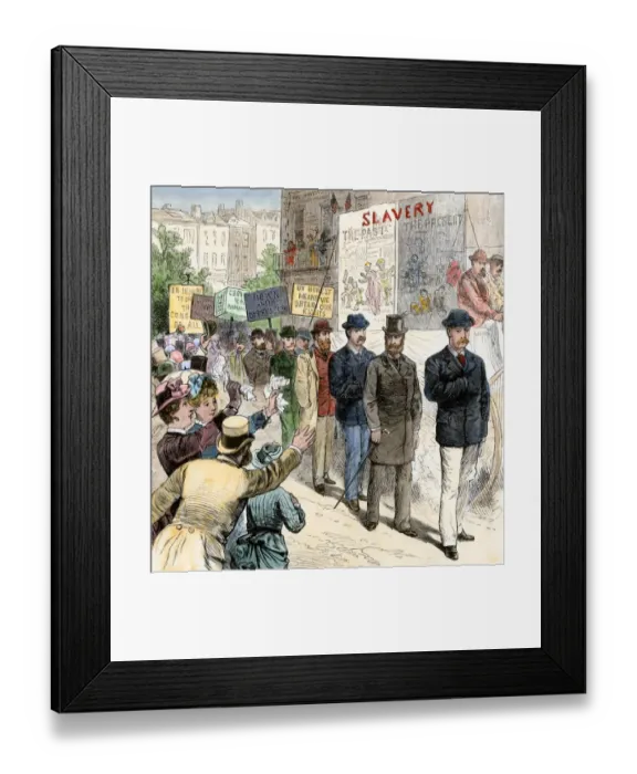 Framed Print : Labor strike, late 1800s