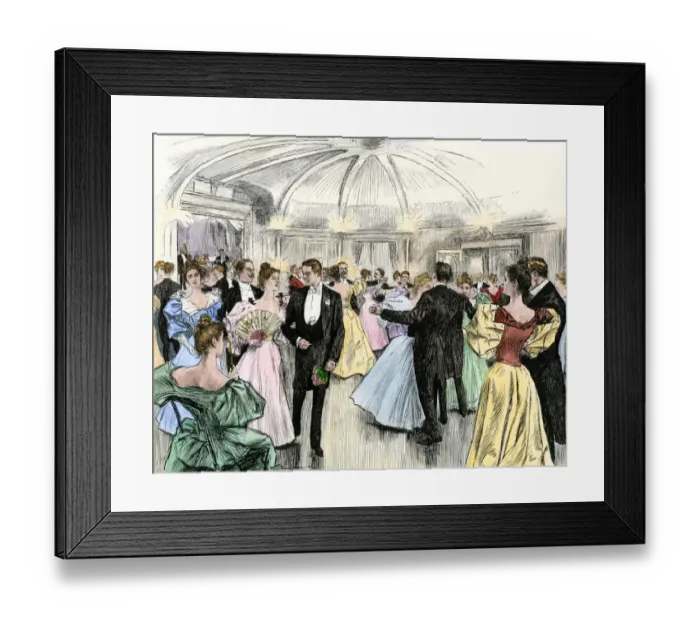 Framed Print : A ball in Tuxedo, New York, circa 1900 Framed Print : A ball in Tuxedo, New York, circa 1900