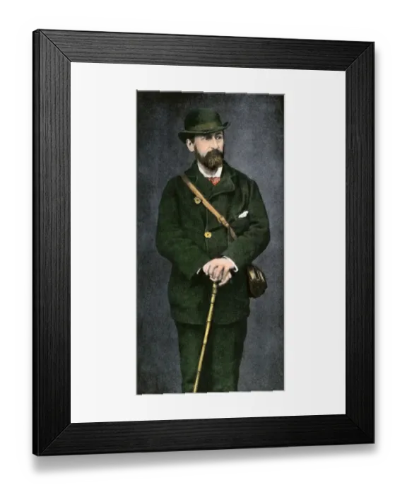 Framed Print : Camille Saint-Saens in his traveling clothes
