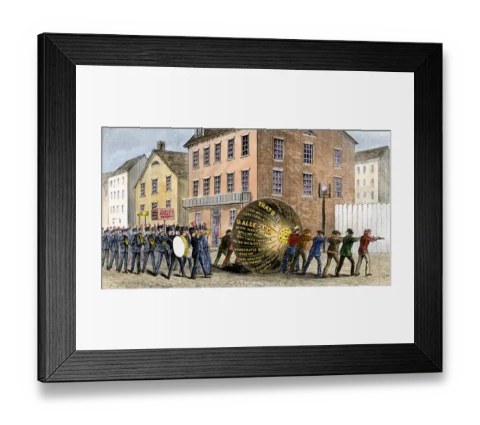 Framed Print : William Henry Harrison campaign rally, 1840 Framed Print : William Henry Harrison campaign rally, 1840