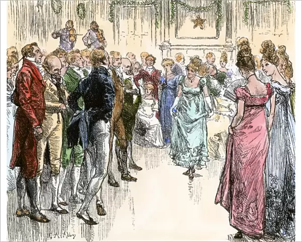 Colonial Virginians at a plantation ball