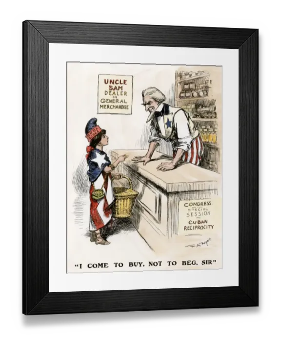 Framed Print : Cuba becoming a market for US goods, 1903