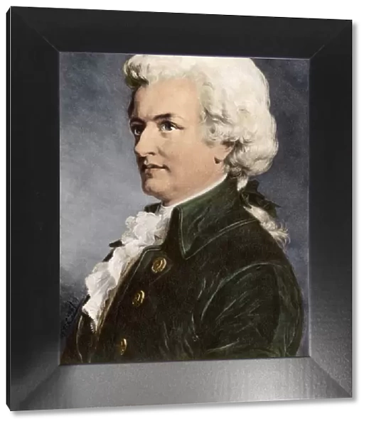 Mozart. Portrait of Wolfgang Amadeus Mozart.