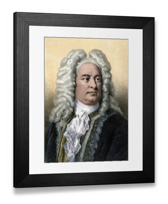 Framed Print : Handel. Portrait of composer Georg Friedrich Handel. Framed Print : Handel. Portrait of composer Georg Friedrich Handel.