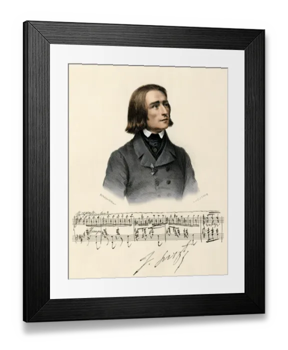Framed Print : Young Franz Liszt