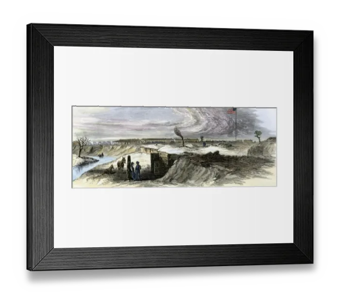 Framed Print : Army outpost Fort Larned, Kansas, 1860s Framed Print : Army outpost Fort Larned, Kansas, 1860s