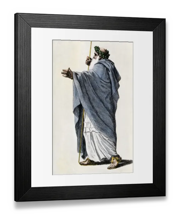 Framed Print : Merlin the wizard, an aged Framed Print : Merlin the wizard, an aged