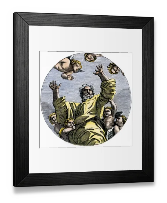 Framed Print : God creating the stars
