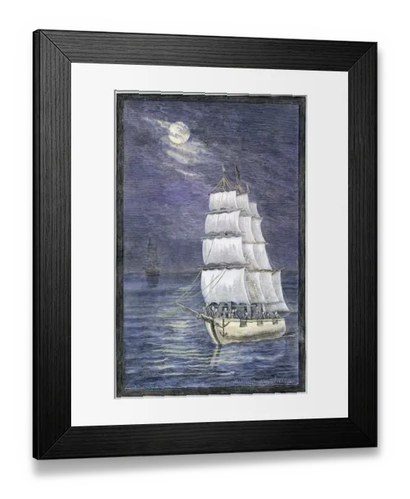 Framed Print : Ghost ship with its crew of death Framed Print : Ghost ship with its crew of death