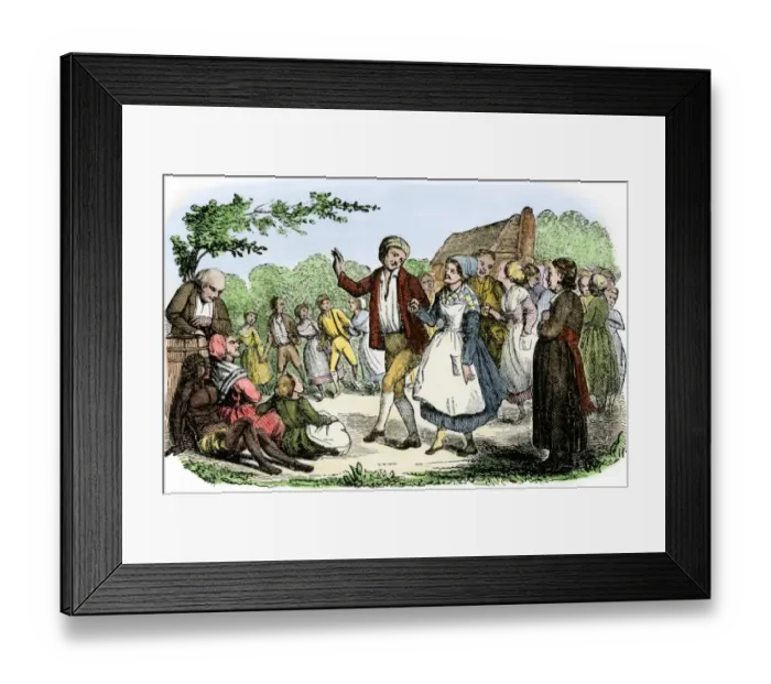 Framed Print : French colonists in Illinois Framed Print : French colonists in Illinois