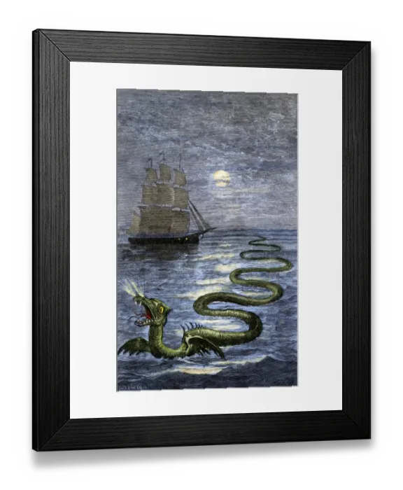 Framed Print : Sea serpent of Hans Egidius Framed Print : Sea serpent of Hans Egidius