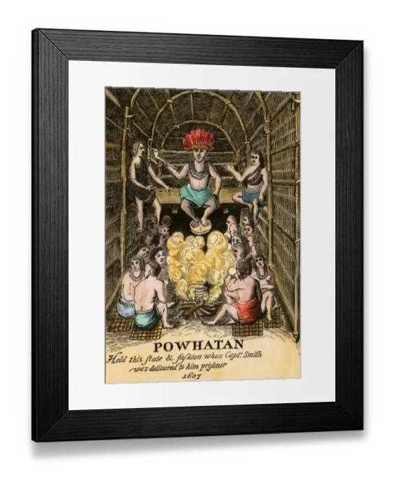 Framed Print : Chief Powhatan of Virginia Framed Print : Chief Powhatan of Virginia