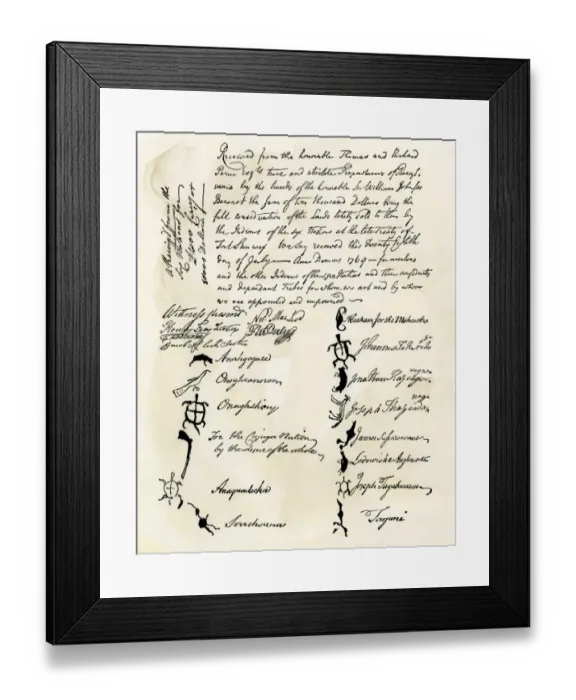 Framed Print : British treaty with members of the Six Nations known as the Iroquois Framed Print : British treaty with members of the Six Nations known as the Iroquois