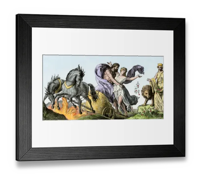Framed Print : Persephone abducted by Pluto
