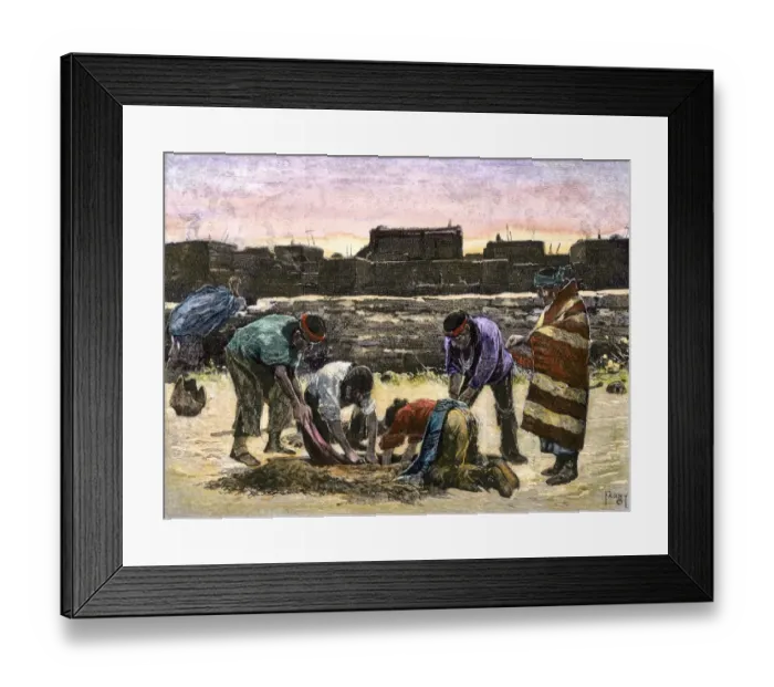 Framed Print : Burial ceremony at Zuni Pueblo Framed Print : Burial ceremony at Zuni Pueblo