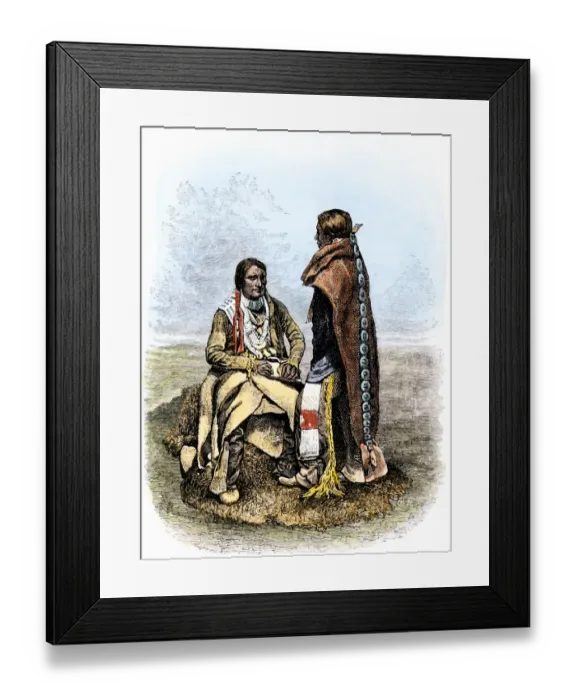 Framed Print : Ute braves of southern Colorado, 1800s Framed Print : Ute braves of southern Colorado, 1800s