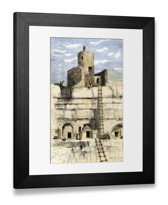 Framed Print : Anasazi / Ancestral Puebloan cliff-dwellings