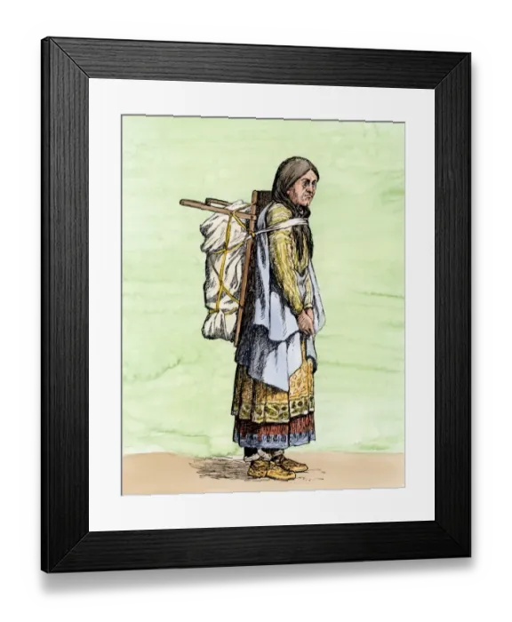 Framed Print : Iroquois woman, late 1800s Framed Print : Iroquois woman, late 1800s