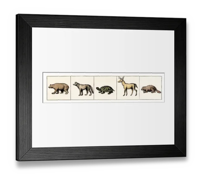 Framed Print : Totems of various New York tribes Framed Print : Totems of various New York tribes